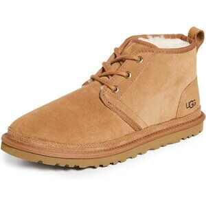 〽️Men Ankle Chukka Boots Chestnut Leather Modern Comfort Lace Up Round Toe
